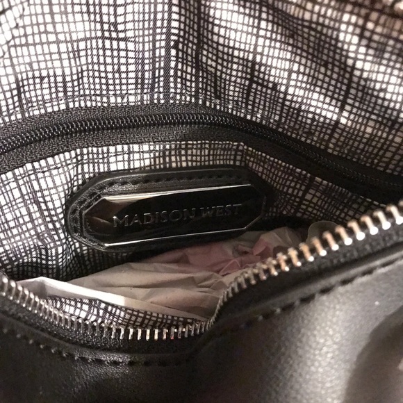 Madison West black bag purse vegan leather - Picture 3 of 4